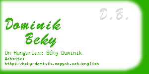 dominik beky business card